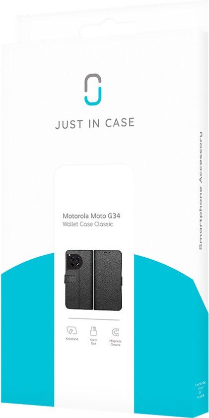 Just in Case Book Case OnePlus 12R - Black - PU Leather