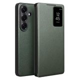 Qialino Étui à Rabat Samsung Galaxy S26 en Cuir Smart View - Vert