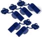 Merkloos / Sans marque Makito Western Europe (mkto) Fluitjes van kunststof - Multipack van 30x stuks - blauw - aan koordje - herrie maken - sport