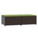 VidaXL 319837 Voetensteunen 2 st met kussens poly rattan bruin
