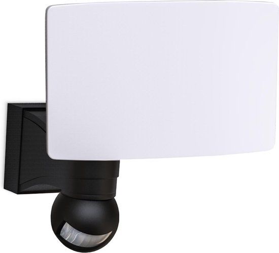 B.K.Licht Buitenlamp - LED - Zwart - Met Bewegingssensor - 20W - 2300LM - 4000K - IP44