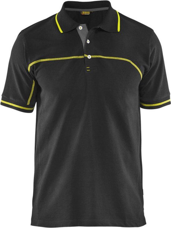 Blåkläder Poloshirt 3389-1050 - Zwart/High Vis Geel - L