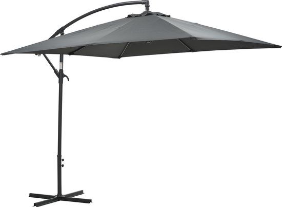 Garden Impressions Corfu Parasol 250x250 - Dark Grey