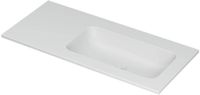 Wastafel INK Aspekt Wastafel Porselein Rechts Zonder Kraangat - 1000x450x15 mm - Mat Wit
