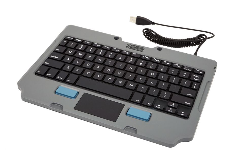 Gamber-Johnson 7160-1449-00 - QWERTY US English USB Keyboard - Black/Grey