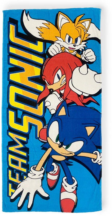 4KidsOnly Sonic strandlaken Blauw Polyester 70x140 cm