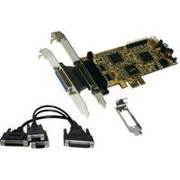 Exsys EX-44344 - Parallelle/seriële adapter - PCIe laag profiel - RS-232, V.24 - 2 poorten + 2 x parallel