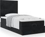 Maison Exclusive - Cadre de lit ottoman avec matelas, noir, 80x200 cm, velours