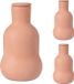 Merkloos Relaxdays Olla set van 3, keramiek, wortelbewatering, hoogbed & kas, terracotta, 16x9x9 cm