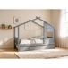 DECO IN PARIS Milio Lit Gigogne Cabane En Bois Gris 90 X 190 Cm
