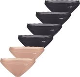 Sloggi Dames slip / onderbroek 6 pack Go Blush Zwart / beige