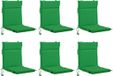 vidaXL 6-delige hoogrugkussen GEMERT 100% Polyester Groen