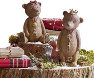 Loberon Decoratieve beer set van 2 Bonnal antiekbruin