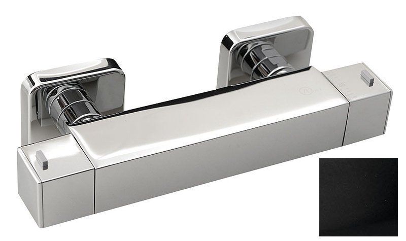 Sapho DIMY Wandmontage thermostatische douchemengkraan, zwart - 8590913866418