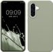 kwmobile telefoonhoesje geschikt voor Samsung Galaxy A36 5G - Hoesje met siliconen coating - Smartphone case in grijsgroen