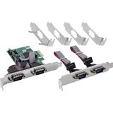 InLine 76619E PCIe 4-poorts RS-232 interfacekaart