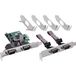 InLine 76619E PCIe 4-poorts RS-232 interfacekaart