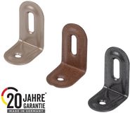 Alberts 821852 DURAVIS® verstelbare hoekbeugel, geperst, parelbeige duplex gecoat RAL 1035, afmetingen 28 x 40 x 22 mm, 50er Set