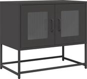 vidaXL Tv-meubel 68x39x60,5 cm koudgewalst staal zwart