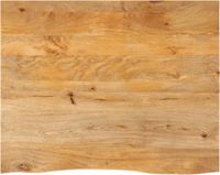 vidaXL Tafelblad met natuurlijke rand 100x80x2,5 cm massief mangohout