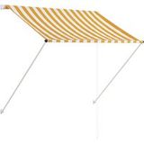 Auvent rétractable jaune et blanc 100x150 cm