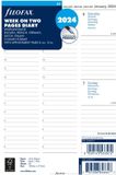 Filofax 2024 Agenda Vulling A5 7 Dagen op 2 Pagina's Kolomindeling Wit