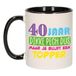 Bellatio Decorations Verjaardag cadeau mok 40 jaar - zwart - dikke pech dus - 300 ml - keramiek