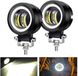 NCD E-Commerce Handel GmbH Phare antibrouillard rond LED double face, 20W 8000LM, LED blanc pour SUV/moto, phares de travail/antibrouillards LED étanches IP68