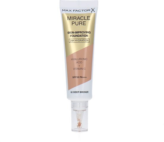 Max Factor Miracle Pure Skin-Improving Foundation - 82 Deep Bronze