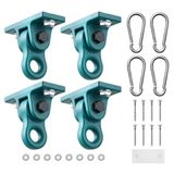 VEVOR 4x Crochets de plafond avec double roulement, crochets pivotants à 180° avec vis et boulons, capacité de charge max. 2268 kg, fixation de balançoire pour épaisseur de montage de 65 mm, crochets de suspension pour balançoires, fauteuils suspendus, sacs de boxe