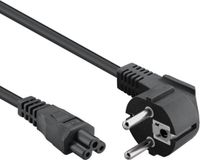 Allteq Schuko naar C5 apparaatsnoer - 7.5 meter - Zwart