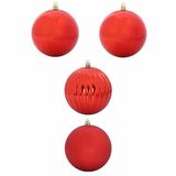 vidaXL Kerstbal Set XXL 4 st Rood Ø 20 cm Kunststof