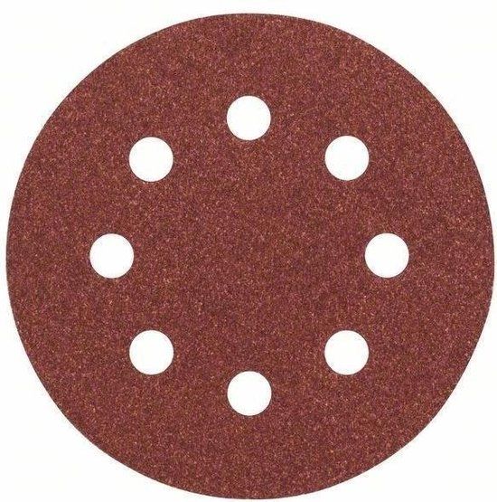 Bosch 5-delige schuurbladset voor excenterschuurmachines 115 mm geperforeerd - korrel 120