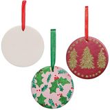 Baker Ross VC321 Boules de Noël en céramique, set de 4