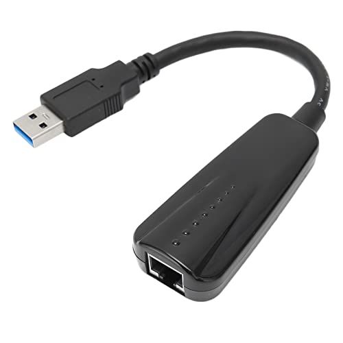 ciciglow USB Ethernet Adapter - USB 3.0 Naar RJ45 LAN Adapter - 10/100/1000M - Compatibel met Windows, Linux, OS X - Zwart
