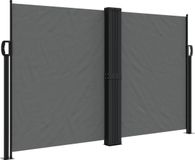 vidaXL Windscherm uittrekbaar 140x1200 cm antracietkleurig