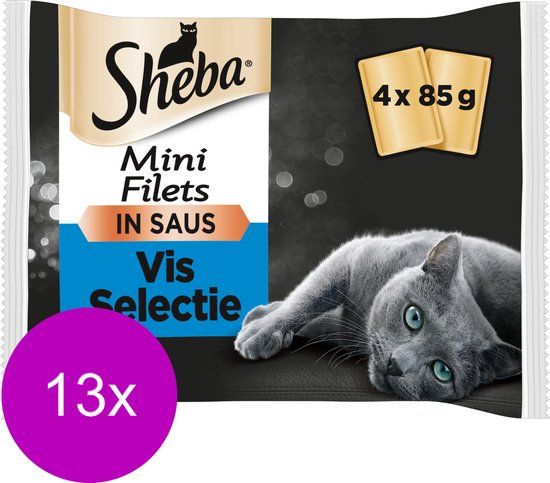 Sheba Mini filets in saus Vis klein - 13 x 4 x 85g