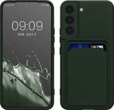 kwmobile telefoonhoesje geschikt voor Samsung Galaxy S22 - Hoesje met pasjeshouder - TPU case in donkergroen