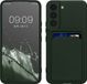 kwmobile telefoonhoesje geschikt voor Samsung Galaxy S22 - Hoesje met pasjeshouder - TPU case in donkergroen