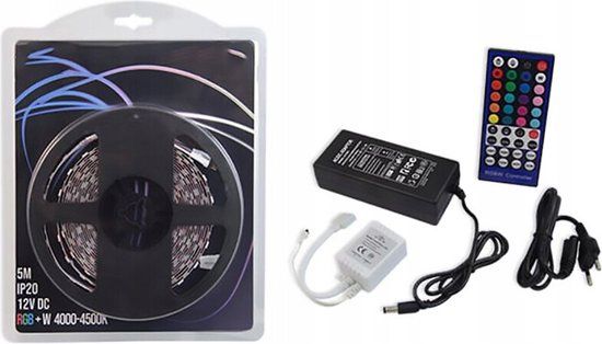 BES LED LED Strip Set RGBW - Prixa Blinkon - 5 Meter - 300 LEDs - Dimbaar - RGBW Kleurverandering - Afstandsbediening - Zelfklevend