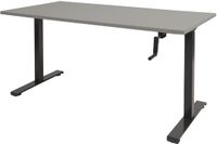 Schaffenburg Zit Sta bureau - Slinger 180x90 grijs - zwart frame