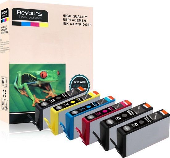 Reyours HP 364 XL Compatible Ink Cartridge 6-pack - Black, Multi Colour