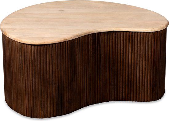 Lewis & Loft Salontafel Lena – Organische vorm – Maat L – FSC®-gecertificeerd mangohout – Bruin