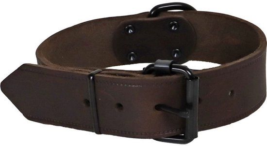 Gebr de boon - Halsband soft leder 30mm/40cm bruin