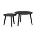 trendteam smart living Ronin salontafel zwart 2 woonkamertafels rond 50 x 39 x 50/70 x 45 x 70 cm 2 bijzettafels poten van massief hout