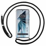 Tumundosmartphone Transparante beschermhoes voor Vivo V40 5G, met zwart koord