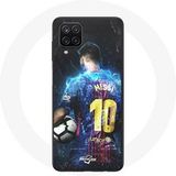 Maniacase Hoesje voor Samsung Galaxy A22 4G Lionel Messi FCB Barcelona Voetbalclub