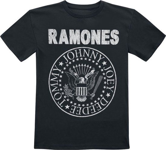 Ramones Kids - Seal Hey Ho Lets Go Backprint Unisex T-shirt - zwart - 140