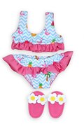 Martell Poppen Bikini met Slippers Flamingo 28-35 cm Afmeting verpakking: 25 x 16 x 0 5 cm geschikt voor poppen van 28-35 cm