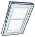 Store enrouleur Exclusiv ZRE, rail de guidage argent, pour fenêtres de toit, modèle 065/098, blanc